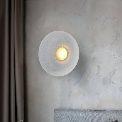 Contemporary Minimalist Resin Round Wall Sconce LED 1-Light
