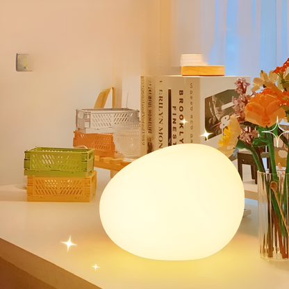 Scandinavian Stone-Shaped LED Table Lamp 1-Light