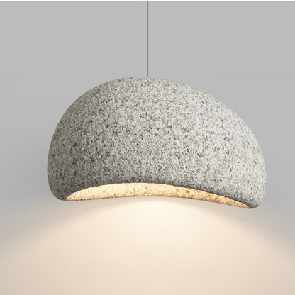 Wabi-Sabi Polystyrene Spherical Dome Pendant Light 1-Light