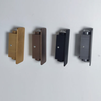Scandinavian Minimalist Glass Rectangular LED Wall Sconce Light 2-light