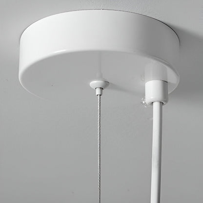 Japandi Polystyrene Textured Shade Pendant Light 1-Light