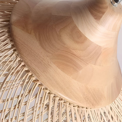 Bohemian Rattan Woven Dome Pendant Light 1-Light