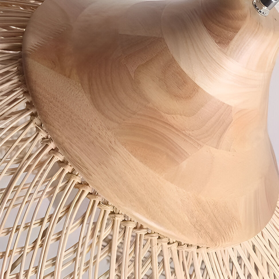 Bohemian Rattan Woven Dome Pendant Light 1-Light
