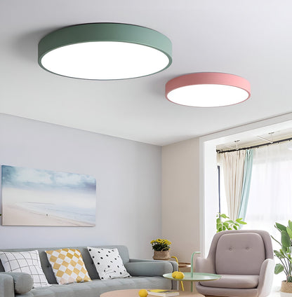 Contemporary Iron Minimal Frame Ceiling Light 1-Light