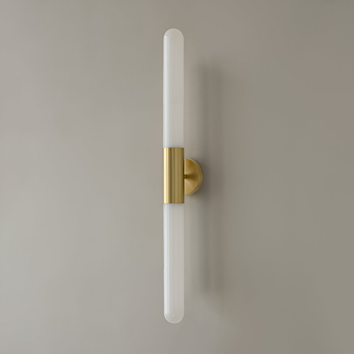 Scandinavian Water-Ripple Glass Brass Wall Sconce LED 1-Light