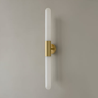 Scandinavian Water-Ripple Glass Brass Wall Sconce LED 1-Light