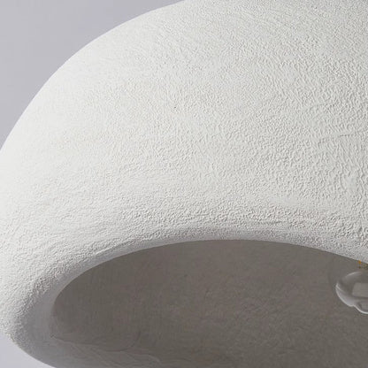 Japandi Polystyrene Textured Shade Pendant Light 1-Light