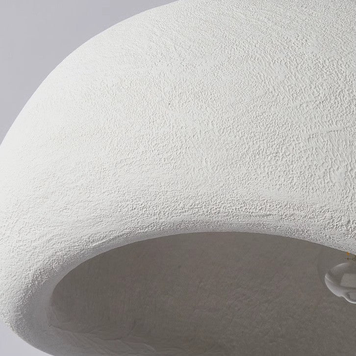 Japandi Polystyrene Textured Shade Pendant Light 1-Light