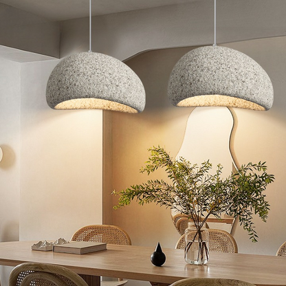 Wabi-Sabi Polystyrene Spherical Dome Pendant Light 1-Light