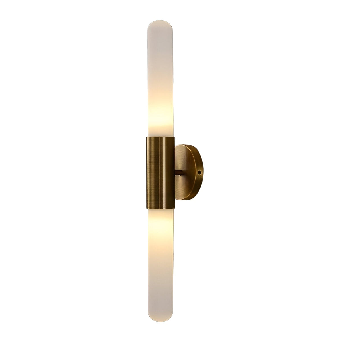 Scandinavian Water-Ripple Glass Brass Wall Sconce LED 1-Light