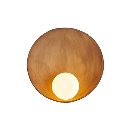 Modern Japandi Resin Bowl Wall Sconce G9 1-Light