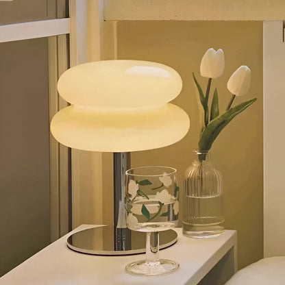 Contemporary Glass Base Table Lamp 1-Light