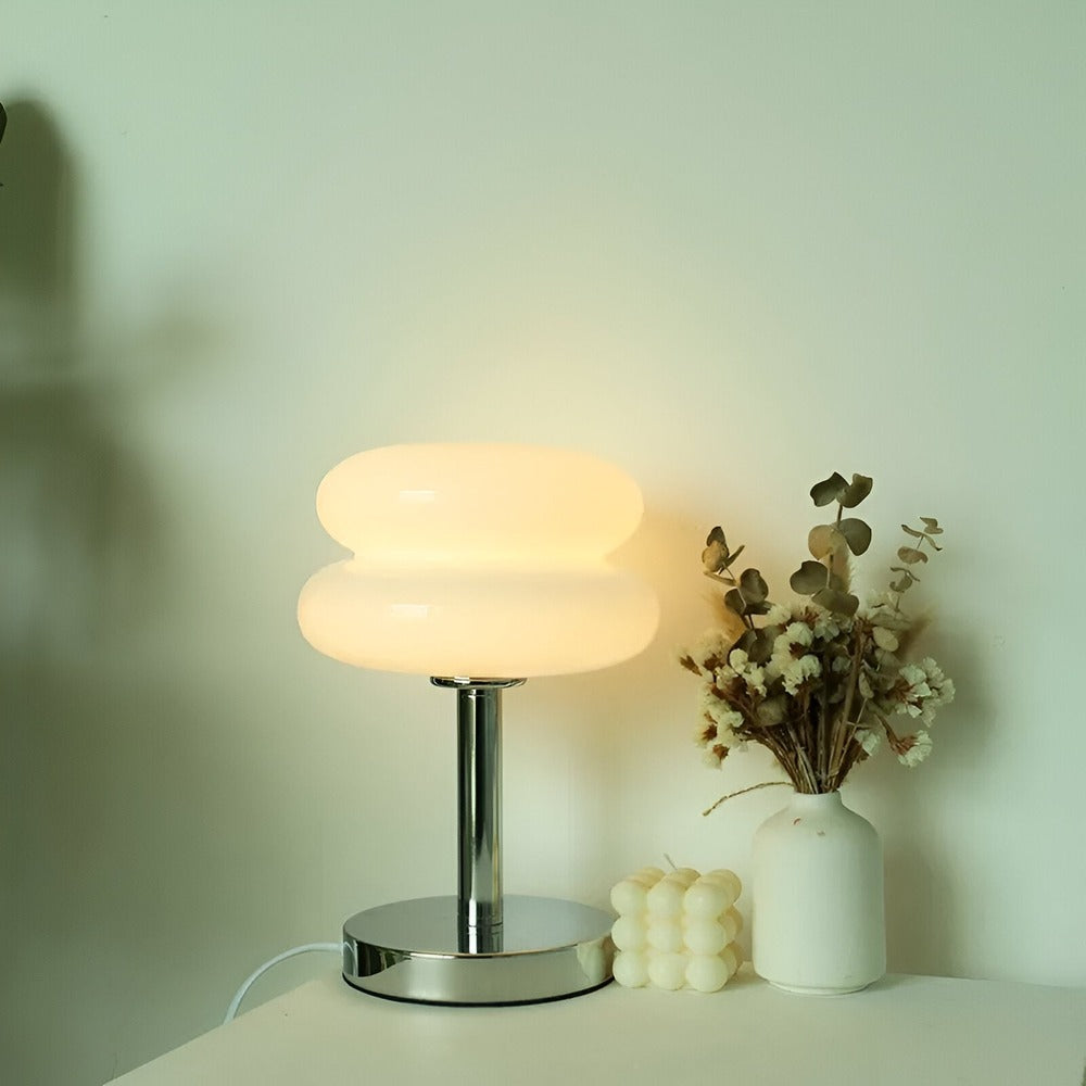 Contemporary Glass Base Table Lamp 1-Light