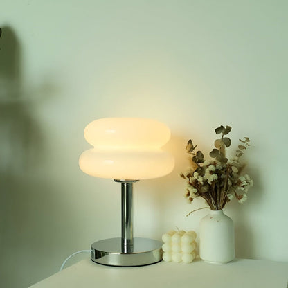 Contemporary Glass Base Table Lamp 1-Light