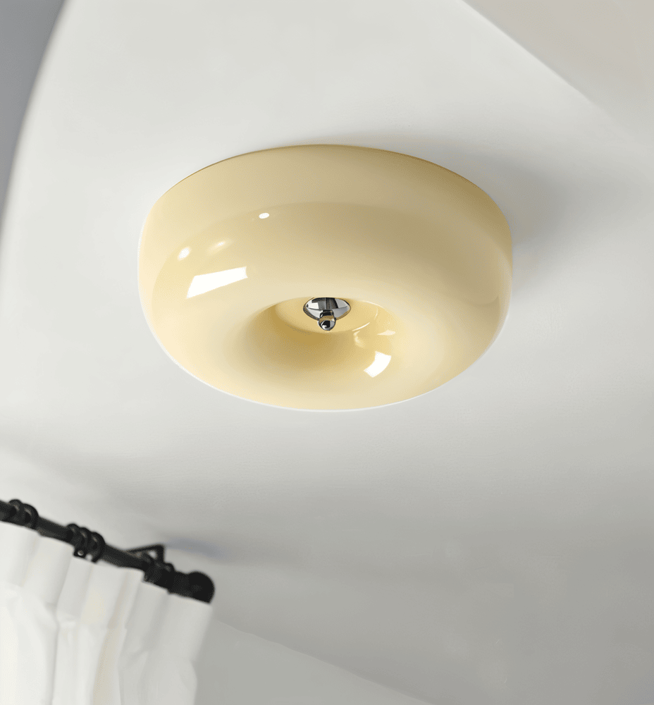 Contemporary Glass Smooth Dome Ceiling Light 1-Light
