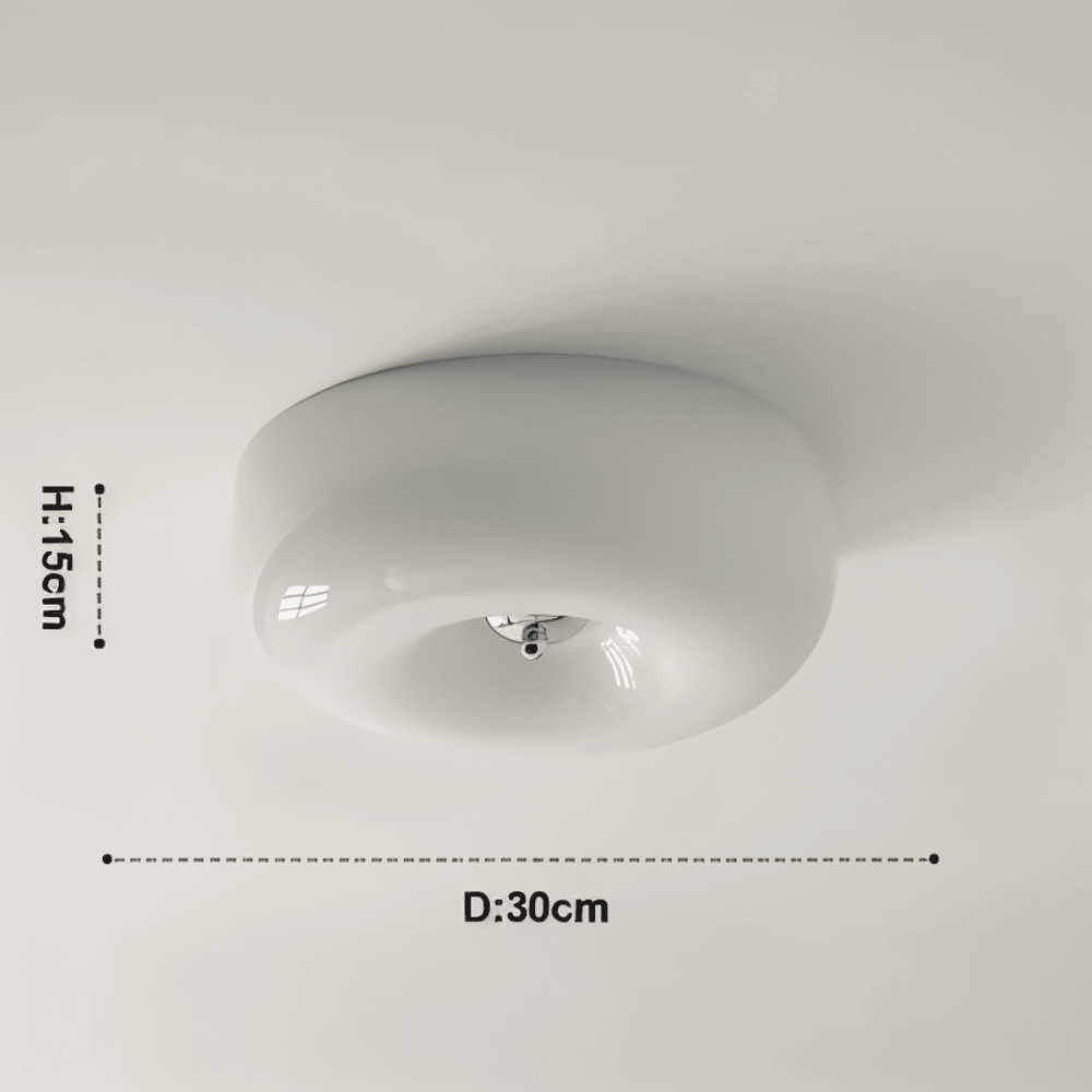 Contemporary Glass Smooth Dome Ceiling Light 1-Light