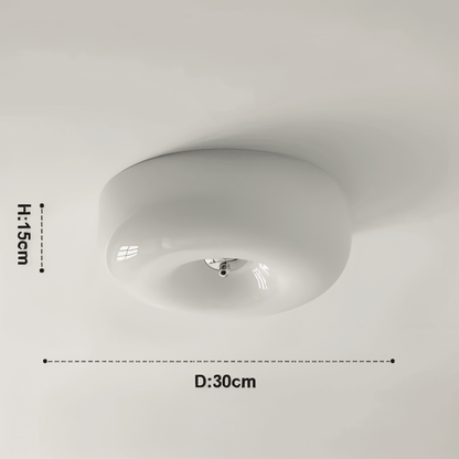 Contemporary Glass Smooth Dome Ceiling Light 1-Light