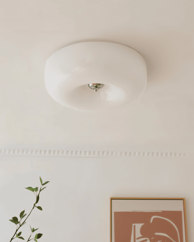 Contemporary Glass Smooth Dome Ceiling Light 1-Light