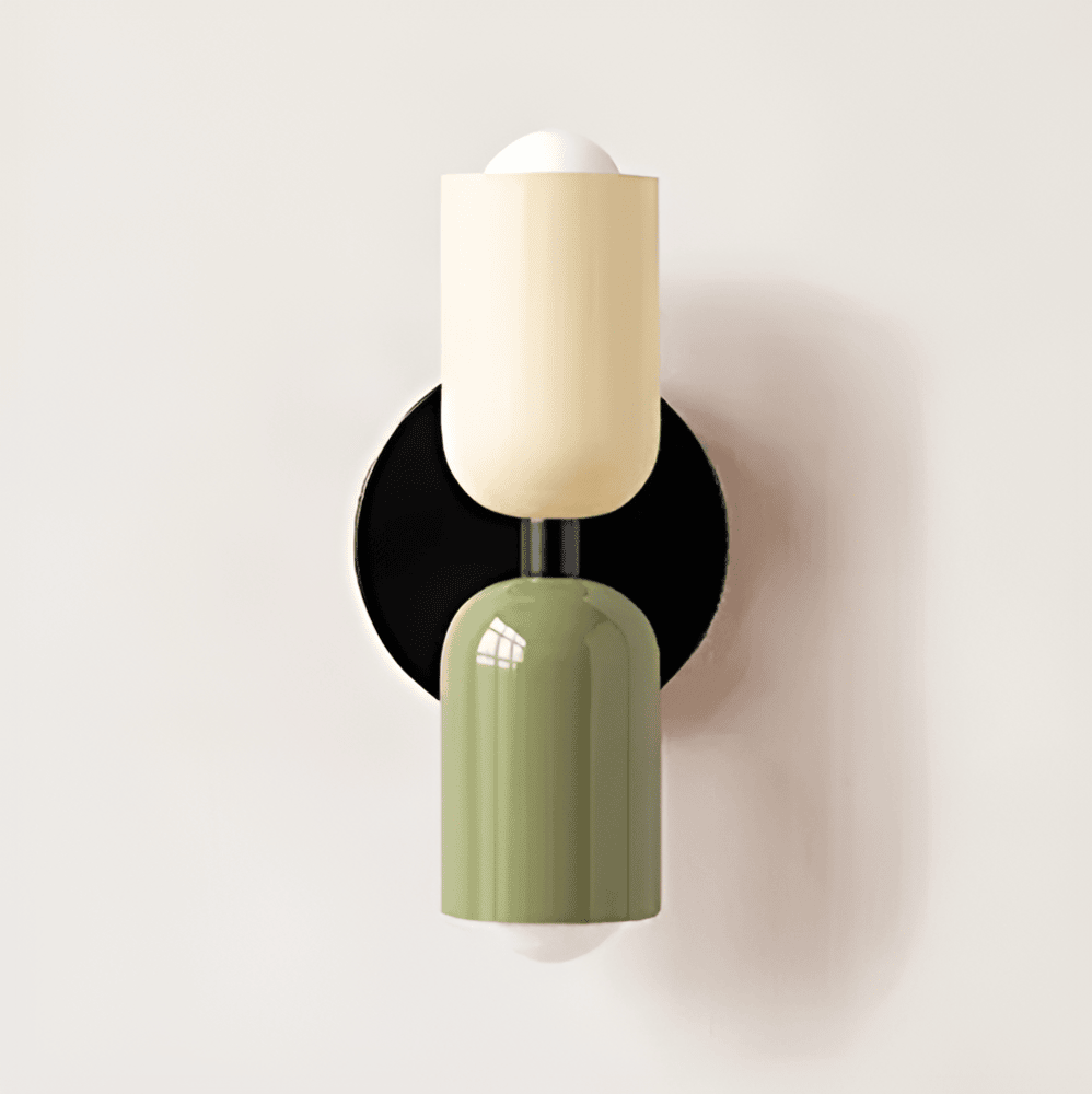 Contemporary Iron Round Backplate Wall Light 1-Light