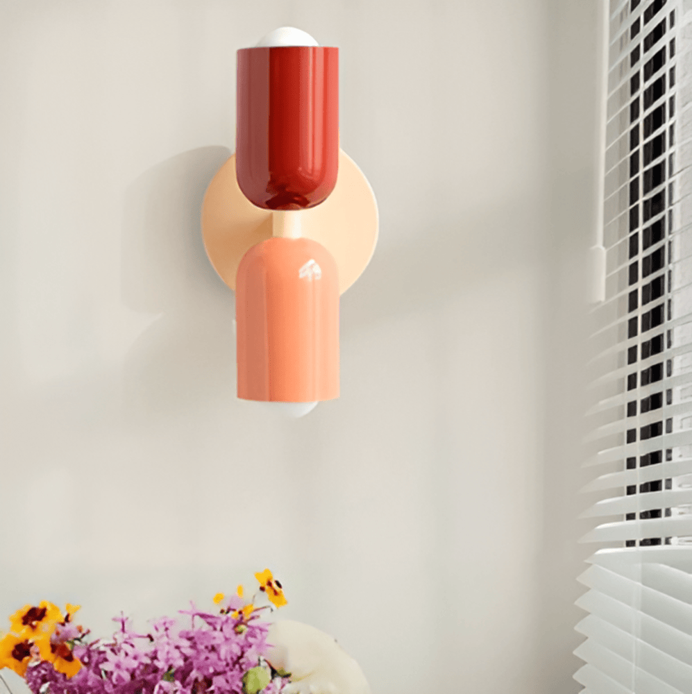 Contemporary Iron Round Backplate Wall Light 1-Light