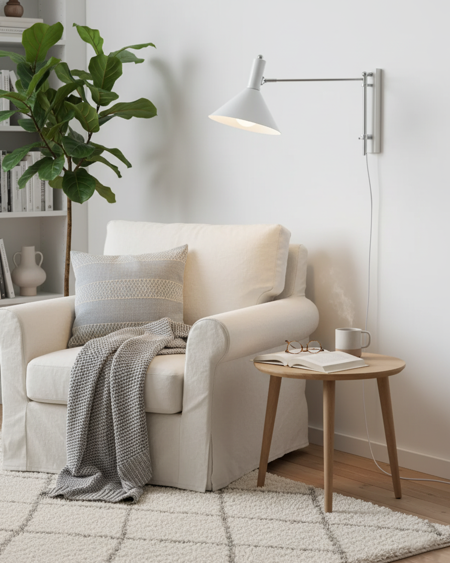 Contemporary Metal Cone Shade Wall Light 1-Light