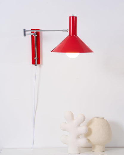 Contemporary Metal Cone Shade Wall Light 1-Light