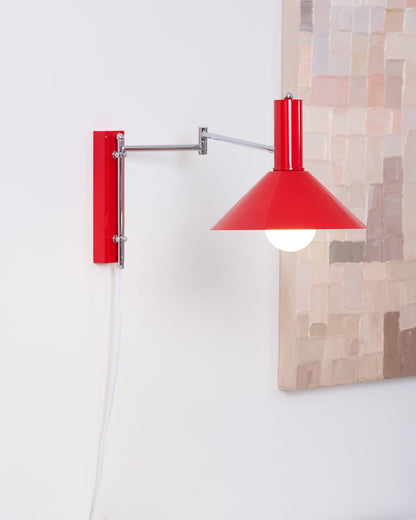 Contemporary Metal Cone Shade Wall Light 1-Light