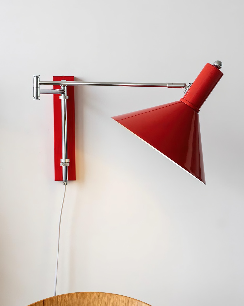 Contemporary Metal Cone Shade Wall Light 1-Light