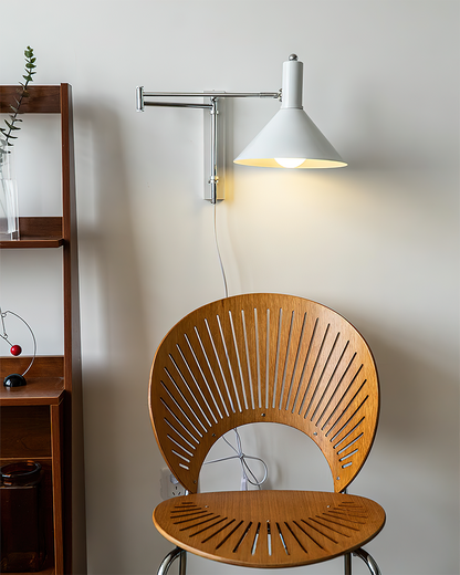 Contemporary Metal Cone Shade Wall Light 1-Light