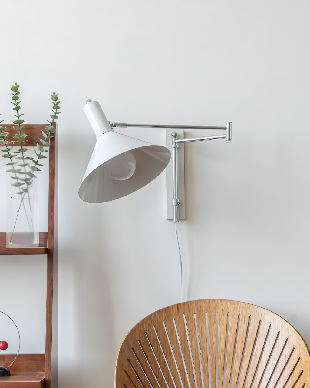 Contemporary Metal Cone Shade Wall Light 1-Light
