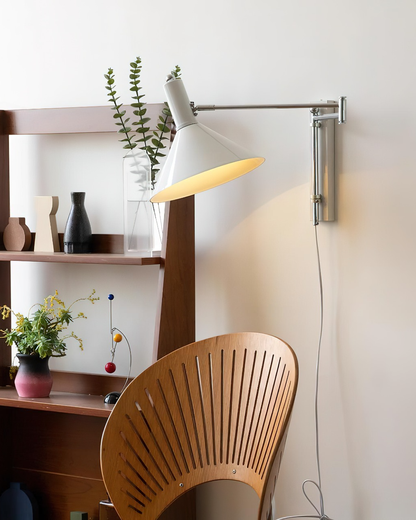 Contemporary Metal Cone Shade Wall Light 1-Light