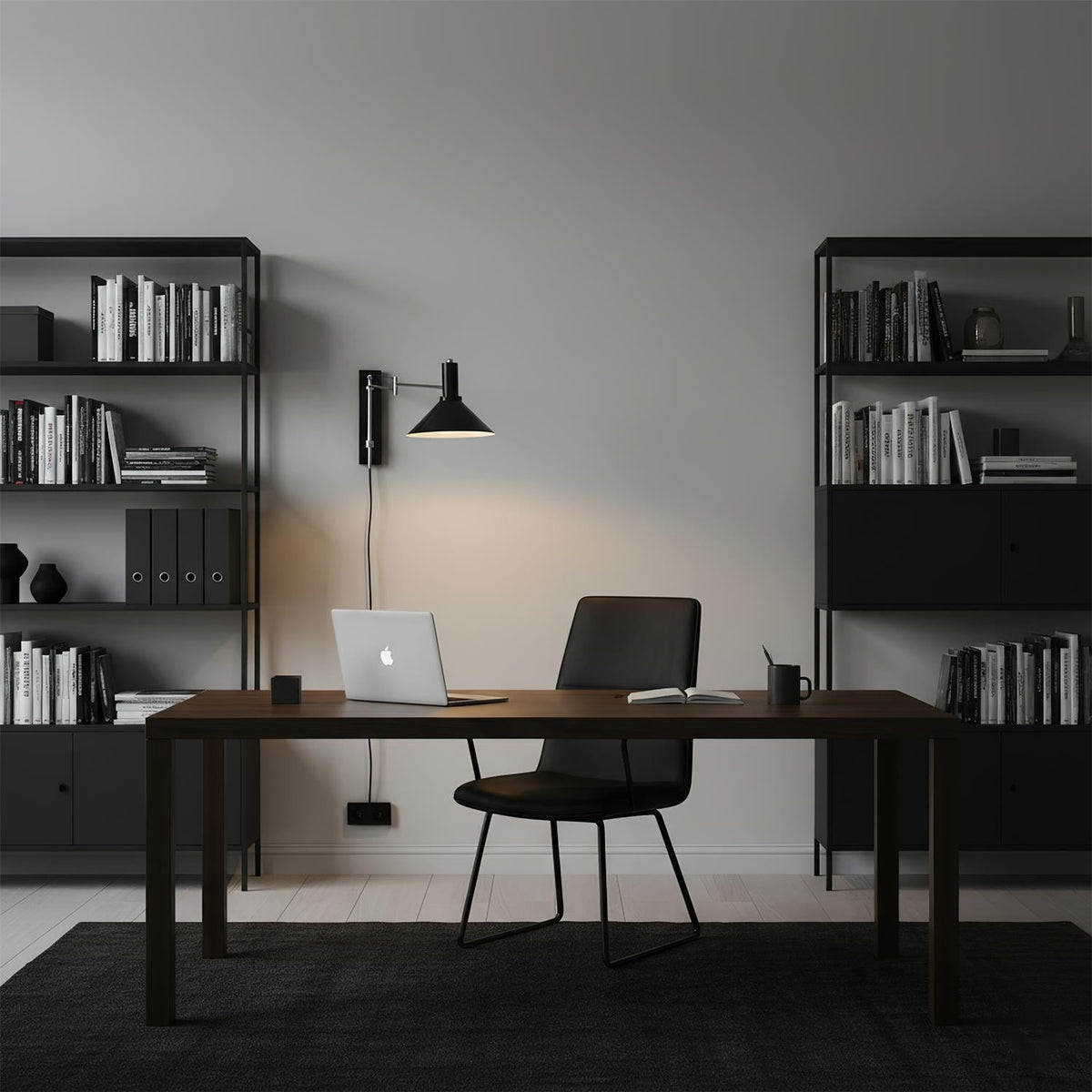 Contemporary Metal Cone Shade Wall Light 1-Light