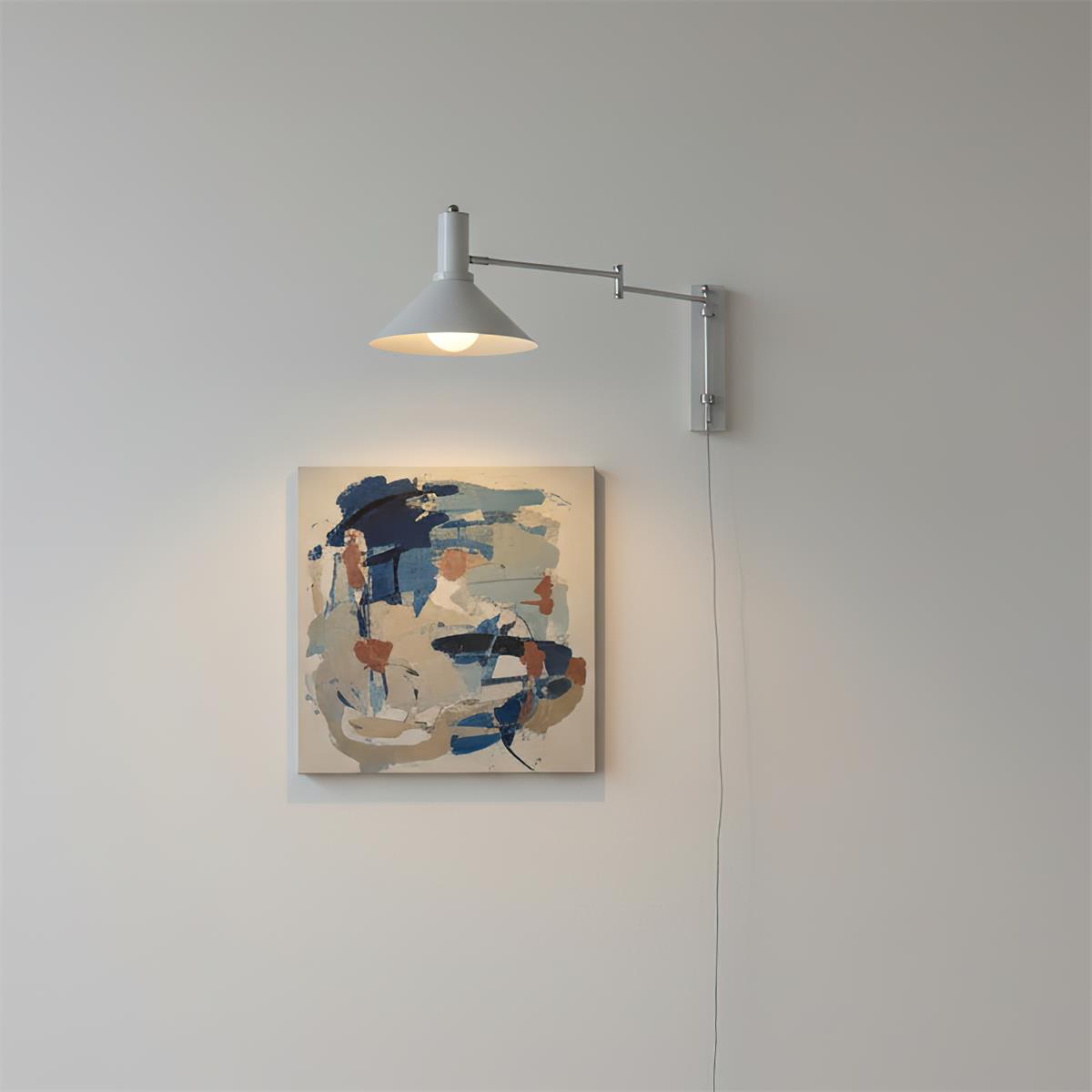 Contemporary Metal Cone Shade Wall Light 1-Light