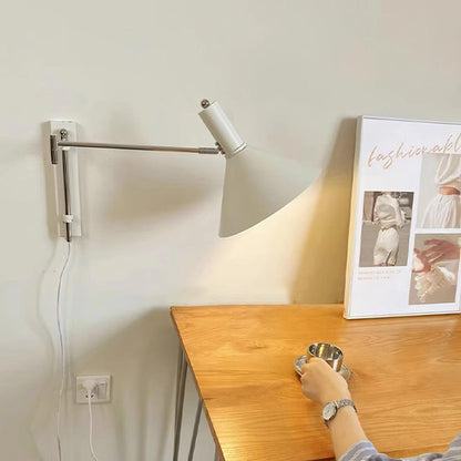 Contemporary Metal Cone Shade Wall Light 1-Light
