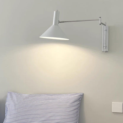 Contemporary Metal Cone Shade Wall Light 1-Light