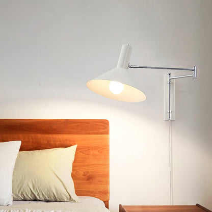 Contemporary Metal Cone Shade Wall Light 1-Light