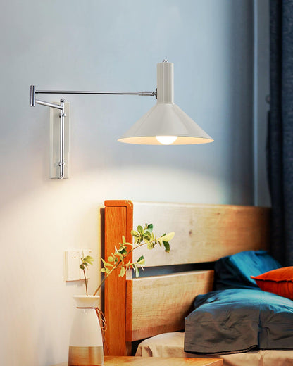 Contemporary Metal Cone Shade Wall Light 1-Light