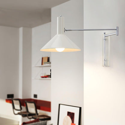 Contemporary Metal Cone Shade Wall Light 1-Light