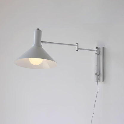 Contemporary Metal Cone Shade Wall Light 1-Light