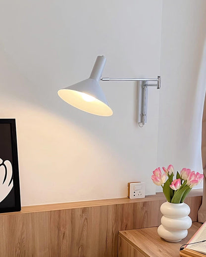 Contemporary Metal Cone Shade Wall Light 1-Light