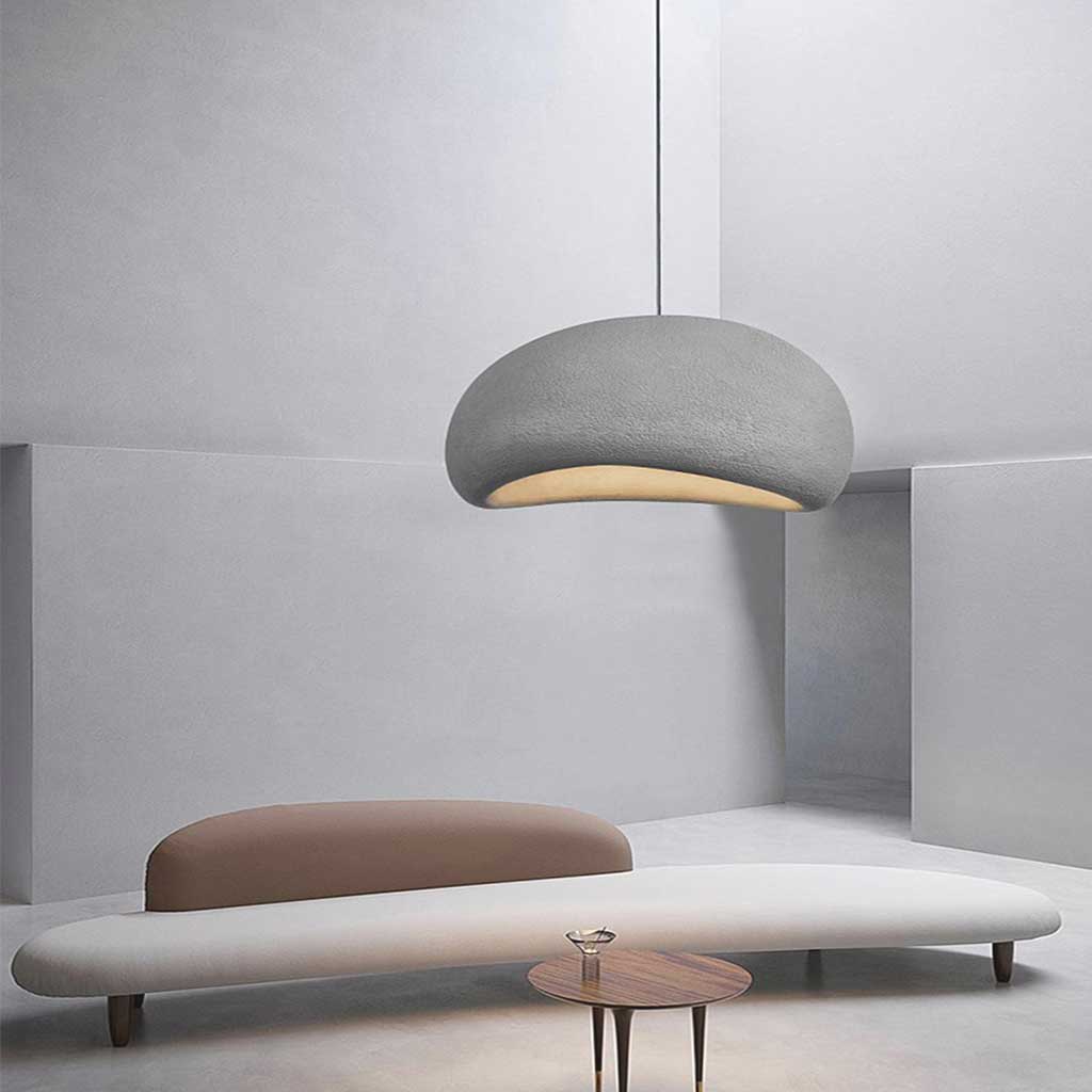 Wabi-Sabi Polystyrene Spherical Dome Pendant Light 1-Light