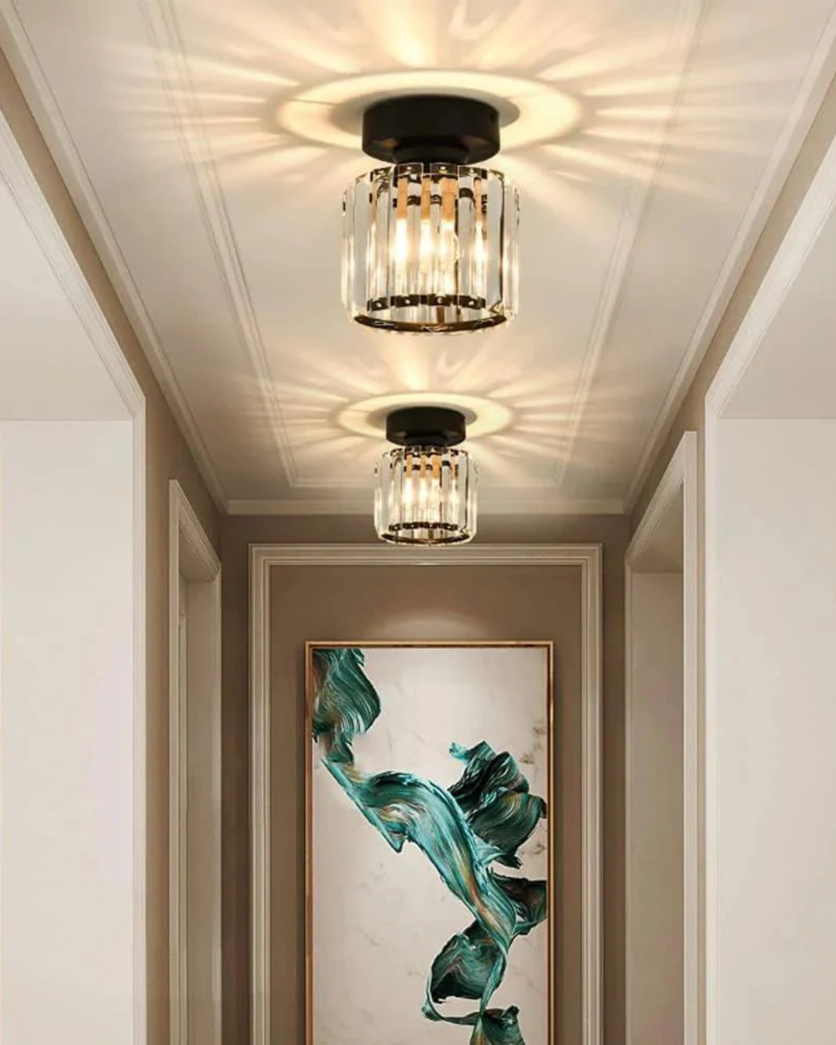 Contemporary Glass Square Ceiling Light 1-Light