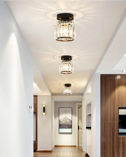 Contemporary Glass Square Ceiling Light 1-Light