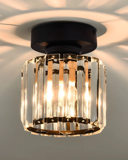 Contemporary Glass Square Ceiling Light 1-Light