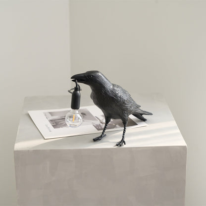 Creative Raven Resin LED Plug-In Table Lamp 1-Light
