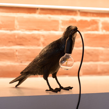 Creative Raven Resin LED Plug-In Table Lamp 1-Light