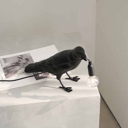 Creative Raven Resin LED Plug-In Table Lamp 1-Light
