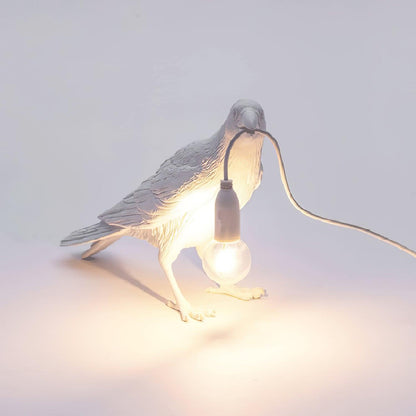 Creative Raven Resin LED Plug-In Table Lamp 1-Light