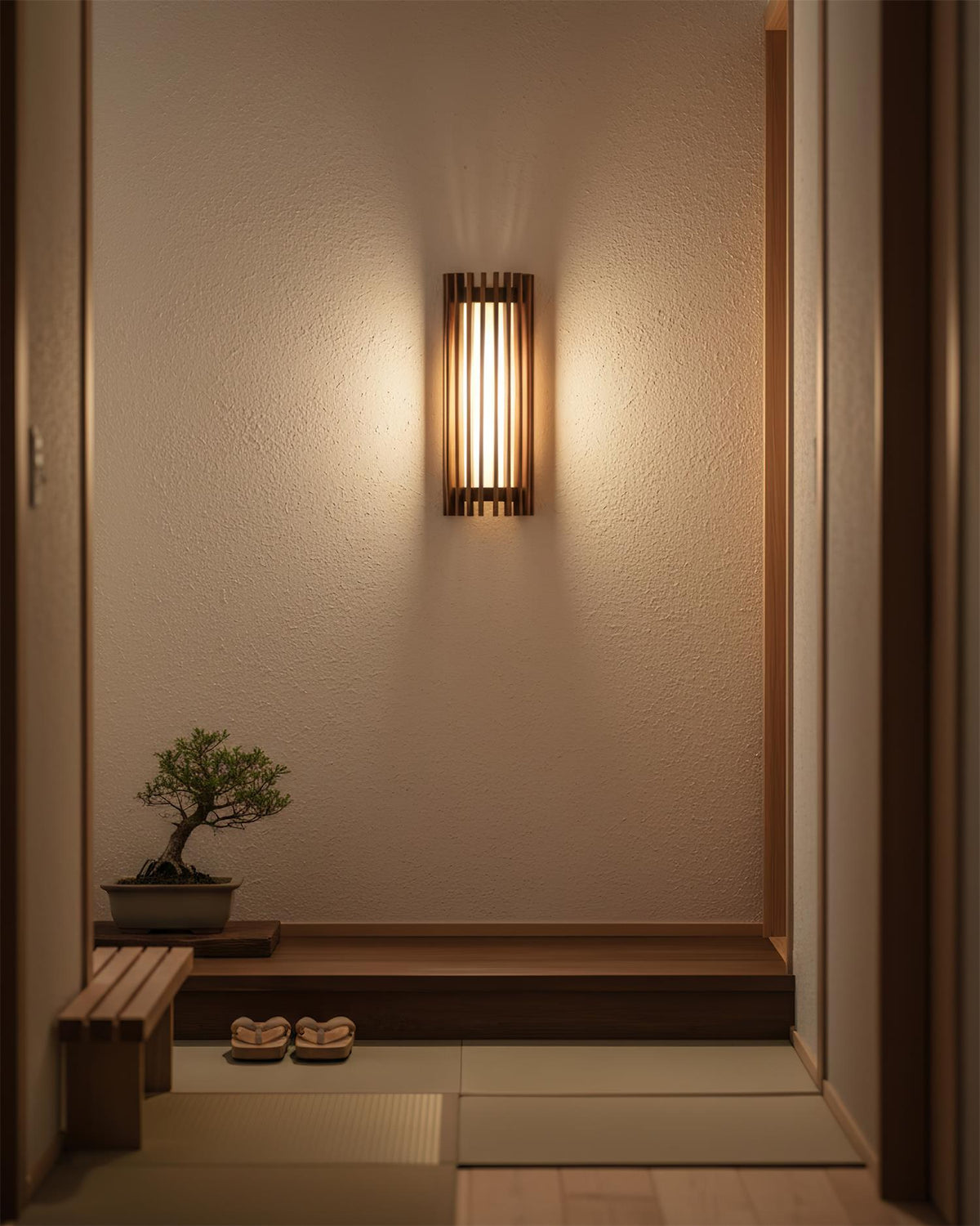 Contemporary Acrylic Vertical Linear Wall Light 1-Light