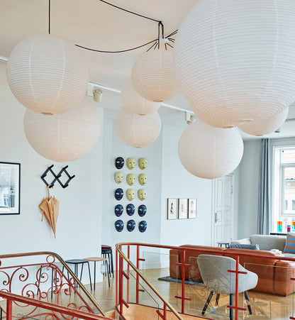 Japanese Washi Paper Globe Pendant Light 1-Light